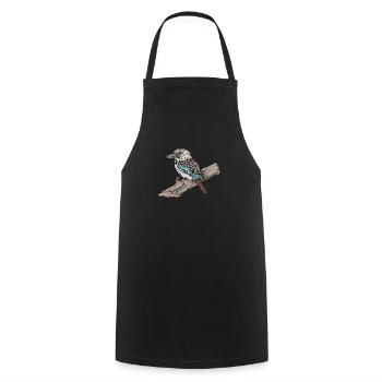 Kookaburra I Eisvogel Naturschutz für Ornithologe - Kochschürze - Schwarz - Vorne - AI Model Male 185 dark (185cm)