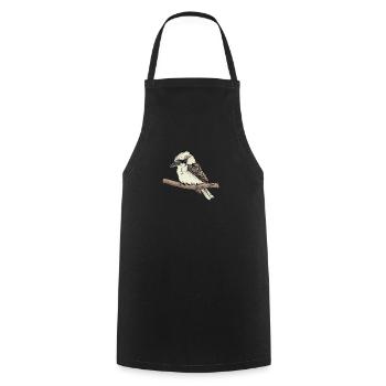 Kookaburra I Eisvogel Naturschutz für Ornithologe - Kochschürze - Schwarz - Vorne - AI Model Male 185 dark (185cm)