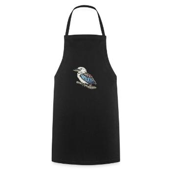 Kookaburra I Eisvogel Naturschutz für Ornithologe - Kochschürze - Schwarz - Vorne - AI Model Male 185 dark (185cm)