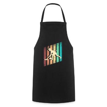 Curling Player Silhouette Curling Sport for a - Cooking Apron - black - Front - AI Model Male 185 dark (185cm)