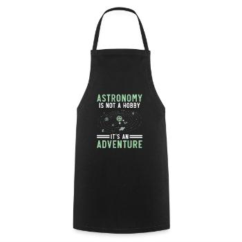 Astronomy Is Not A Hobby It's An Adventure - Cooking Apron - black - Front - AI Model Male 185 dark (185cm)
