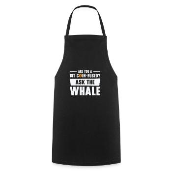 Bitcoin Crypto-monnaie Drôle Demandez à la chemise de baleine - Tablier de cuisine - noir - Devant - AI Model Male 185 dark (185cm)