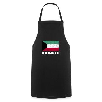 Kuwait Flagge Grunge Kuwait Fahne - Kochschürze - Schwarz - Vorne - AI Model Male 185 dark (185cm)