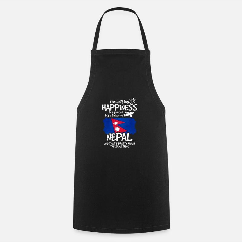 Népal - Tablier de cuisine - noir