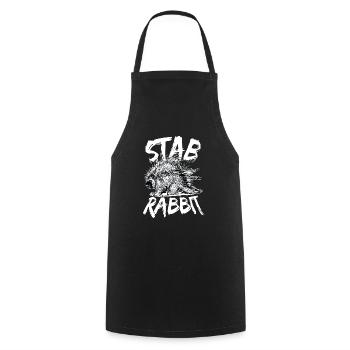 Funny Stab Rabbit Rodent Porcupine - Cooking Apron - black - Front - AI Model Male 185 dark (185cm)
