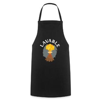 Lavable Sciences de la Terre Géologie Volcano Scientifique - Tablier de cuisine - noir - Devant - AI Model Male 185 dark (185cm)