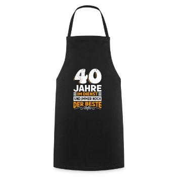 40 Jahre Arbeit Dienstjubiläum 40 Jahre - Kochschürze - Schwarz - Vorne - AI Model Male 185 dark (185cm)