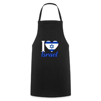 Israël - Tablier de cuisine - noir - Devant - AI Model Male 185 dark (185cm)