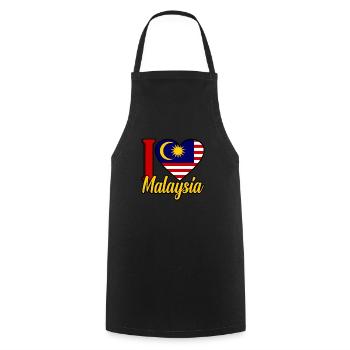 Malaisie - Tablier de cuisine - noir - Devant - AI Model Male 185 dark (185cm)