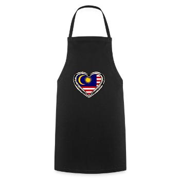 Malaysia - Cooking Apron - black - Front - AI Model Male 185 dark (185cm)