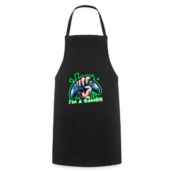 Epic Controller Design I'm A Gamer T-Shirt Present - Cooking Apron - black - Front - AI Model Male 185 dark (185cm)