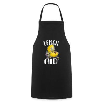 Lemon Aid Lustige Sprüche Limo Limonade - Kochschürze - Schwarz - Vorne - AI Model Male 185 dark (185cm)
