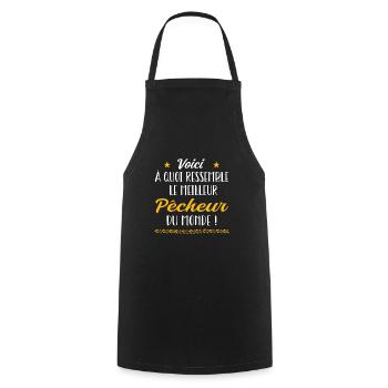 Voici à quoi ressemble meilleur pêcheur du monde - Tablier de cuisine - noir - Devant - AI Model Male 185 dark (185cm)