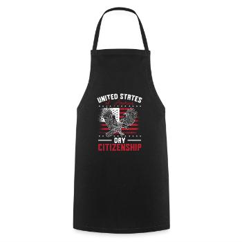 United States Of America Day Citizenship USA Flag - Cooking Apron - black - Front - AI Model Male 185 dark (185cm)