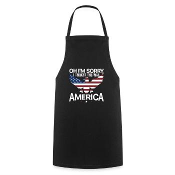 I'm Sorry I Thought This Was America Citizen Day - Cooking Apron - black - Front - AI Model Male 185 dark (185cm)