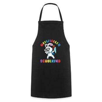 Schulkind Einschulung Hase - Kochschürze - Schwarz - Vorne - AI Model Male 185 dark (185cm)