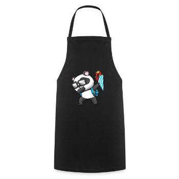 Schulkind Einschulung Panda - Kochschürze - Schwarz - Vorne - AI Model Male 185 dark (185cm)
