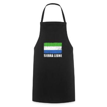 Sierra Leone Flagge Grunge Sierra Leone Fahne - Kochschürze - Schwarz - Vorne - AI Model Male 185 dark (185cm)