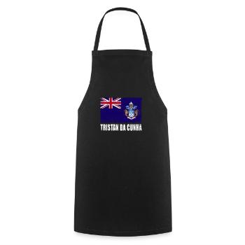 Tristan Da Cunha Drapeau Grunge - Tablier de cuisine - noir - Devant - AI Model Male 185 dark (185cm)