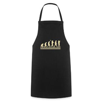 Évolution du photographe - Tablier de cuisine - noir - Devant - AI Model Male 185 dark (185cm)