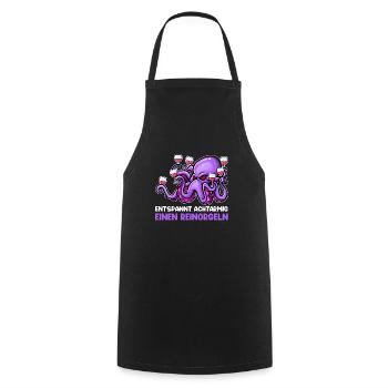 Achtarmig einen reinorgeln Bier - Kochschürze - Schwarz - Vorne - AI Model Male 185 dark (185cm)