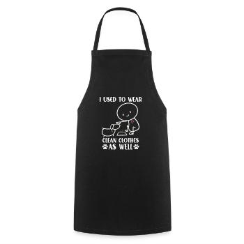 Mignon propriétaire de chien Gift Stick Figure Chiens - Tablier de cuisine - noir - Devant - AI Model Male 185 dark (185cm)