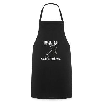 Chien disant bâton figure mignon chien propriétaire chiens - Tablier de cuisine - noir - Devant - AI Model Male 185 dark (185cm)