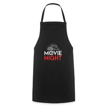 Movie Lover Popcorn Cinema Movie Night - Cooking Apron - black - Front - AI Model Male 185 dark (185cm)