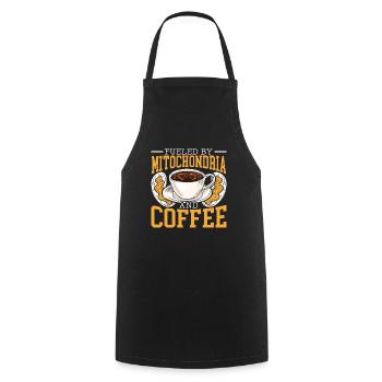 Fueled By Mitochondria And Coffee Science - Cooking Apron - black - Front - AI Model Male 185 dark (185cm)