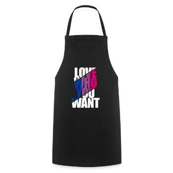 LGBT Rainbow Gay Pride Homo Lesbian Gay - Cooking Apron - black - Front - AI Model Male 185 dark (185cm)