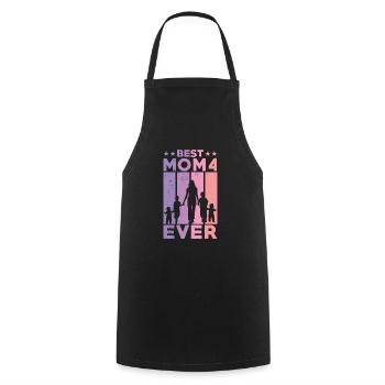 Meilleure mère de tous les temps Retro Four Kids Best - Tablier de cuisine - noir - Devant - AI Model Male 185 dark (185cm)