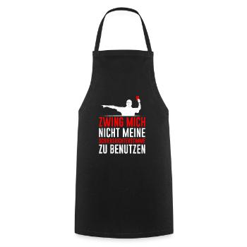 Zwing mich nicht meine Schiedsrichter Stimme - Kochschürze - Schwarz - Vorne - AI Model Male 185 dark (185cm)
