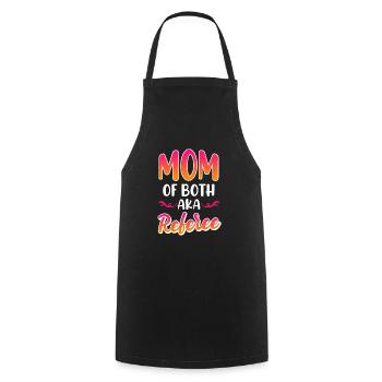 Mother of twins Mama 2 children - Cooking Apron - black - Front - AI Model Male 185 dark (185cm)