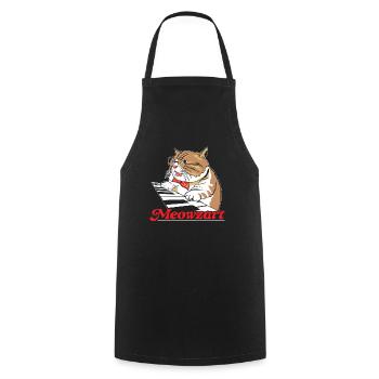 Meowzart Piano Cat Musician Musical Pianist Music - Cooking Apron - black - Front - AI Model Male 185 dark (185cm)