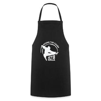 Keto Ninja Diet Ketogenic Food Ninja Lovers - Cooking Apron - black - Front - AI Model Male 185 dark (185cm)