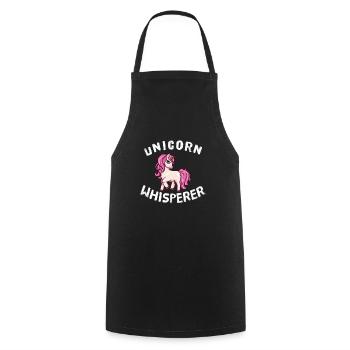 Funny Unicorn Lover Unicorn Whisperer - Cooking Apron - black - Front - AI Model Male 185 dark (185cm)