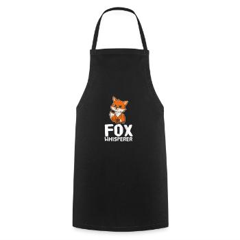 Fox Whisperer Sweet Fox Animal Lover Vixen - Tablier de cuisine - noir - Devant - AI Model Male 185 dark (185cm)