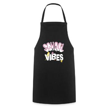 School Vibe Teacher Student Study Quote Gift - Cooking Apron - black - Front - AI Model Male 185 dark (185cm)