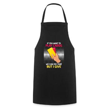 Drôle de verdict de l’arbitre Shiri - Tablier de cuisine - noir - Devant - AI Model Male 185 dark (185cm)