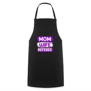 Maman Épouse Arbitre Mère Femme Arbitre - Tablier de cuisine - noir - Devant - AI Model Male 185 dark (185cm)
