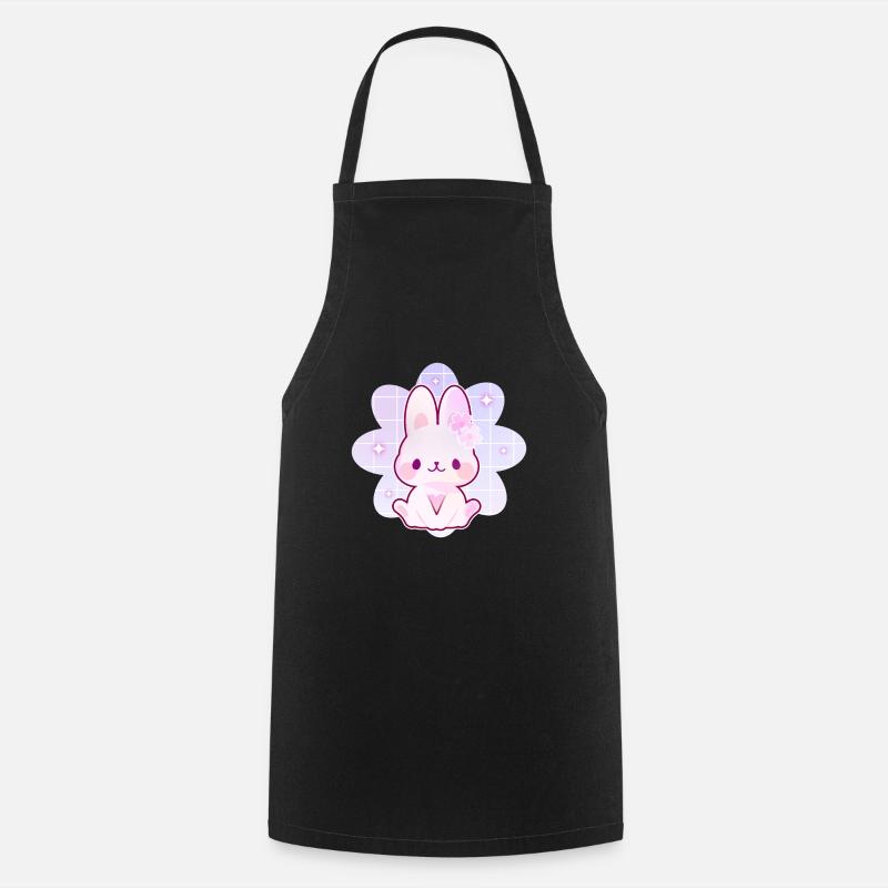 Lapin Kawaii - Tablier de cuisine - noir