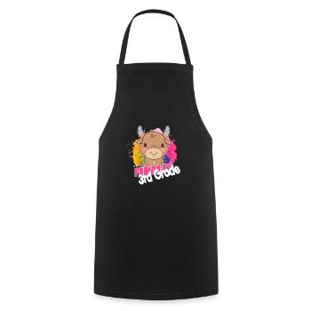 Finally 3rd Grade, Second Grader - Cooking Apron - black - Front - AI Model Male 185 dark (185cm)