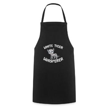 Funny White Tiger Lover White Tiger Whisperer - Cooking Apron - black - Front - AI Model Male 185 dark (185cm)