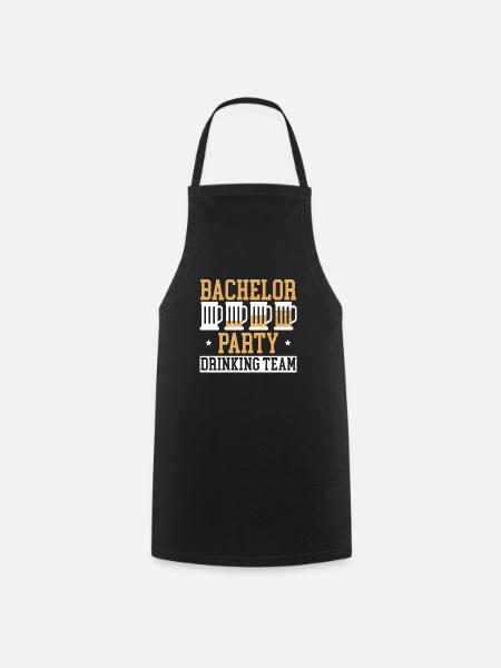 Junggesellenabschied Drinking Team Bierjunggesellenabschied - Kochschürze - Schwarz