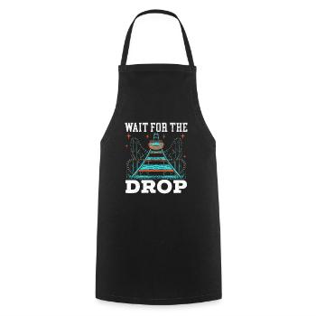 Wait For The Drop Roller Coaster Rollercoaster - Cooking Apron - black - Front - AI Model Male 185 dark (185cm)