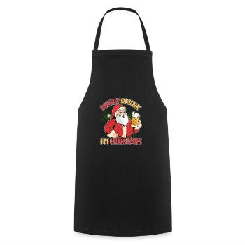 Merry Drunk I'm Christmas for Xmas Beer Lovers - Kochschürze - Schwarz - Vorne - AI Model Male 185 dark (185cm)