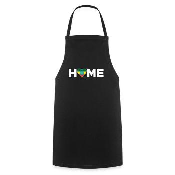 Ethiopia Homeland Ethiopia Flag Love - Cooking Apron - black - Front - AI Model Male 185 dark (185cm)