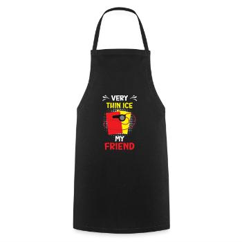 Glace très mince mon ami arbitre Shiri - Tablier de cuisine - noir - Devant - AI Model Male 185 dark (185cm)