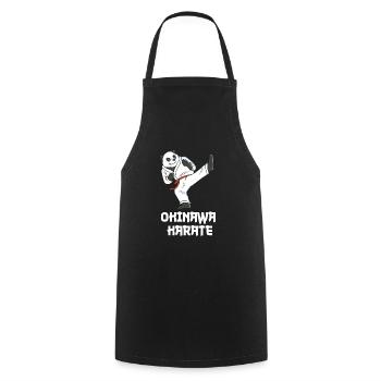 Okinawa Karate Panda - Karate Japanische - Kochschürze - Schwarz - Vorne - AI Model Male 185 dark (185cm)
