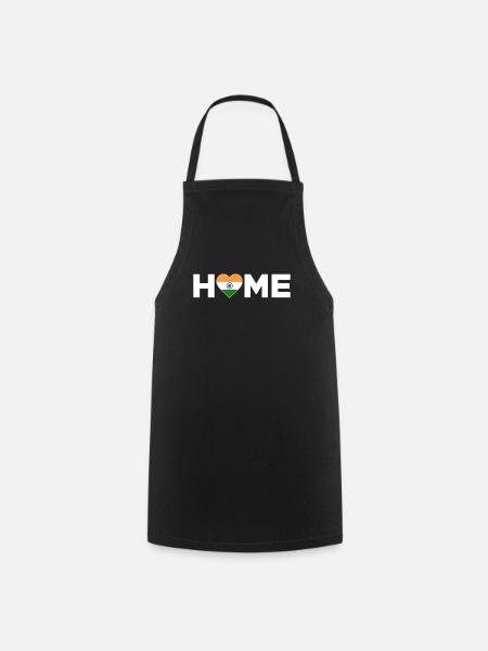 Inde Accueil Inde Drapeau Inde Amour - Tablier de cuisine - noir